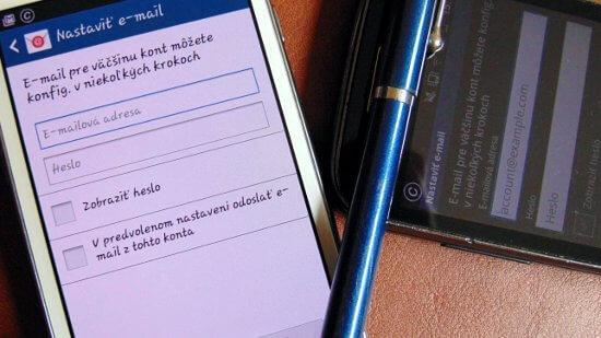 Nastavenie e-mailu pre android