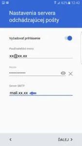 Nastavenie e-mailu pre android