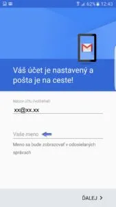 Nastavenie e-mailu pre android