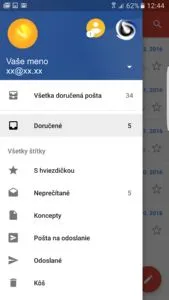 Nastavenie e-mailu pre android