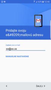 Nastavenie e-mailu pre android