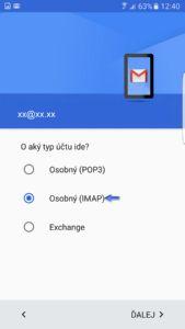 Nastavenie e-mailu pre android