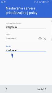 Nastavenie e-mailu pre android