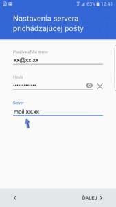 Nastavenie e-mailu pre android