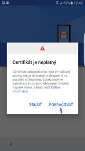 Nastavenie e-mailu pre android
