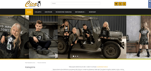 Eshop detské oblečenie web: www.cicadetskamoda.sk