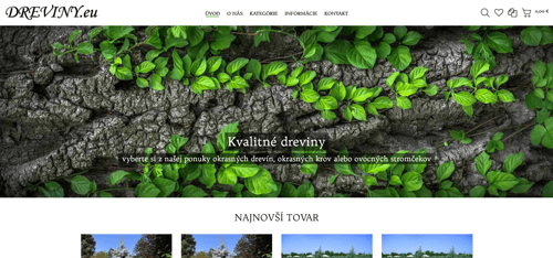 Eshop - stromčeky, dreviny web: www.dreviny.eu