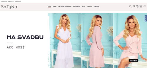 Eshop - Šaty na každú príležitosť web: www.satyna.sk