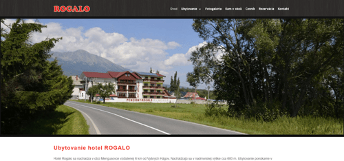 Hotel Rogalo Tatry web: www.hotelrogalo.sk