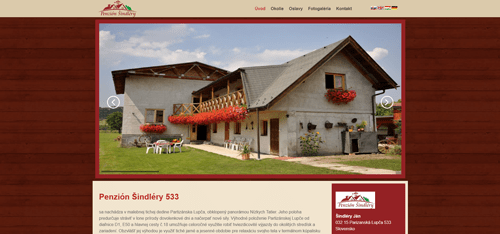 Penzión Šindléry 533 web: www.sindlery.sk