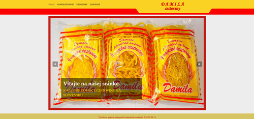 Cestoviny Damila web: www.damila.sk